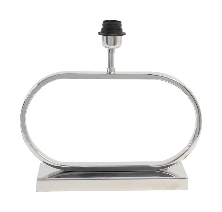 Light & Living Lampvoet Jamiro 29cm - Nikkel (excl. kap) - Ovaal | Light & Living