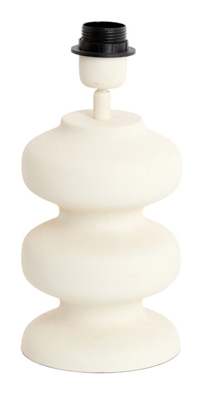 Light & Living Lampvoet Soroca 24cm - Mat Crème (excl. kap) - Organisch | Light & Living