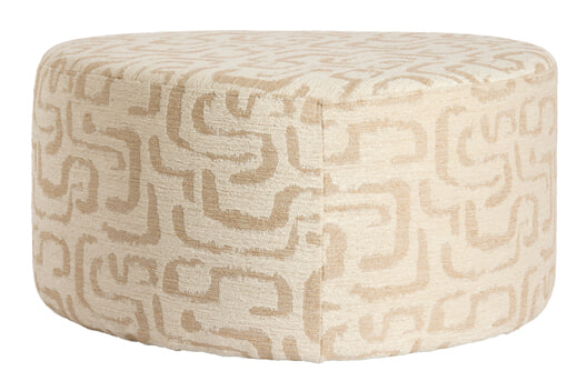 Light & Living Organische Poef Liberia 68 x 68cm - Beige/Zand | Light & Living