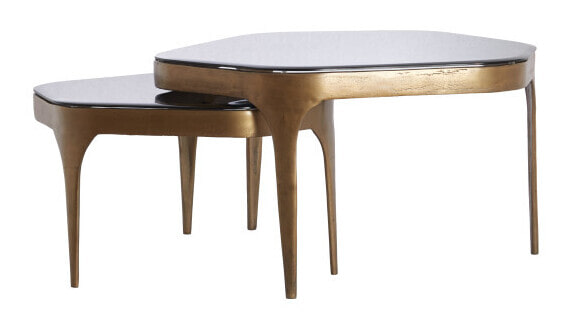 Light & Living Organische Salontafel Avi Glas en metaal