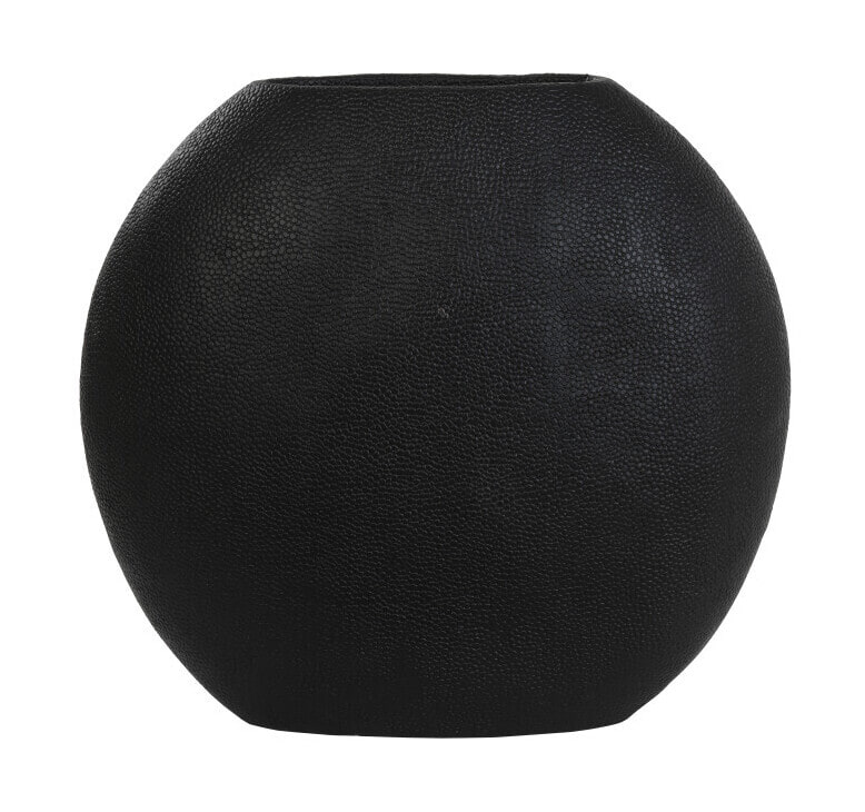Light & Living Ovale Vaas Rayskin 45cm - Mat zwart - Ovaal | Light & Living
