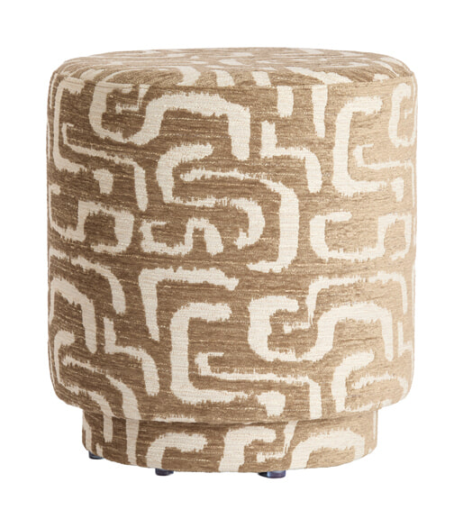 Light & Living Poef Davonte Ø40cm - Groengrijs/Beige - Rond | Light & Living