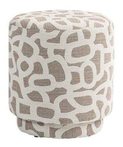 Light & Living Poef Davonte Ø40cm - Taupe/Beige - Rond | Light & Living