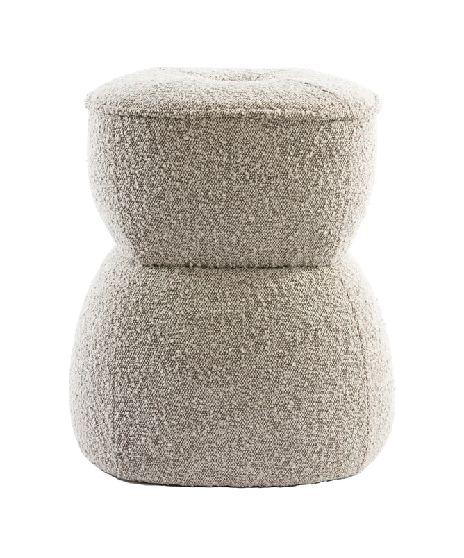 Light & Living Poef Leyla Bouclé - Beige | Light & Living