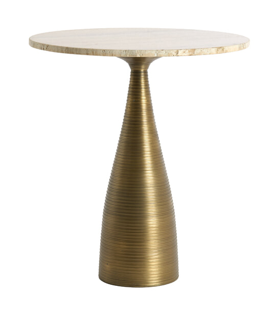 Light & Living Ronde Bijzettafel Bahia Travertin