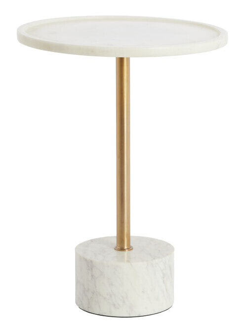 Light & Living Ronde Bijzettafel Civita Marmerlook
