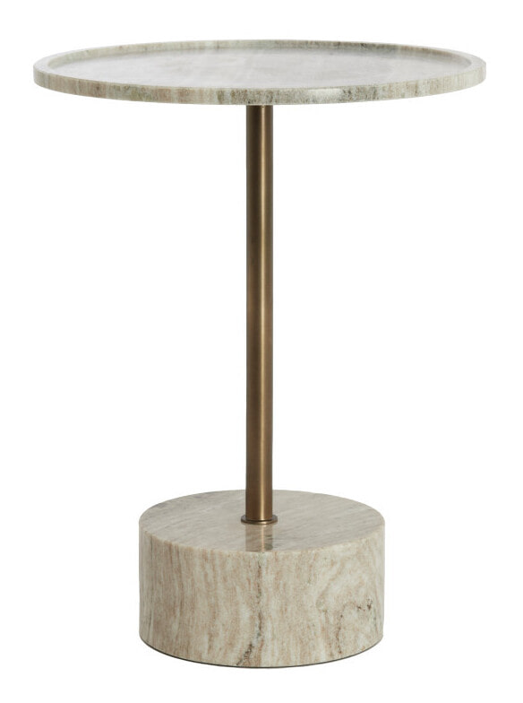 Light & Living Ronde Bijzettafel Civita Marmerlook