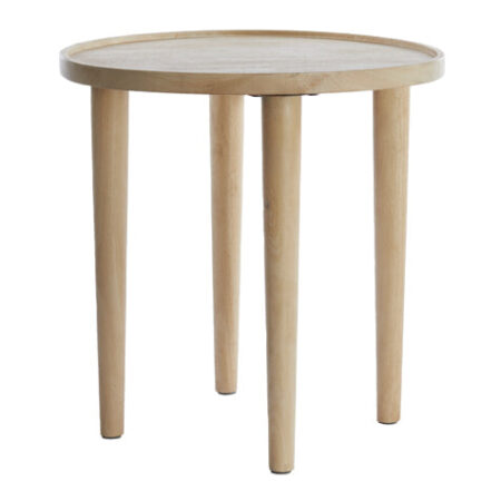 Light & Living Ronde Bijzettafel Qiano Mangohout