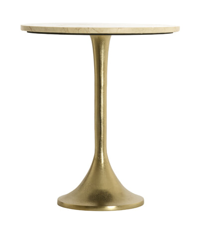 Light & Living Ronde Bijzettafel Tomar Marmerlook