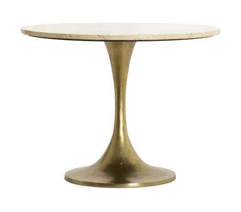 Light & Living Ronde Bijzettafel Tomar Marmerlook