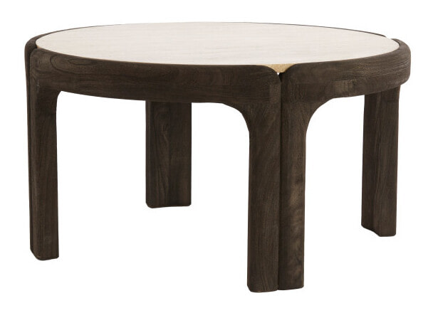 Light & Living Ronde Salontafel Ali Travertin & Hout