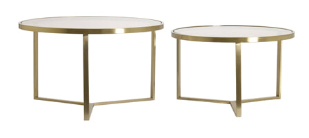Light & Living Ronde Salontafel Serelle Glas en metaal