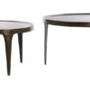 Light & Living Ronde Salontafel Tobias Set van 2 stuks - Donkerbruin | Light & Living