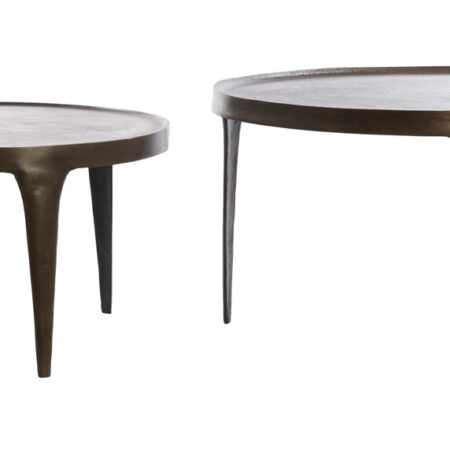 Light & Living Ronde Salontafel Tobias Set van 2 stuks - Donkerbruin | Light & Living