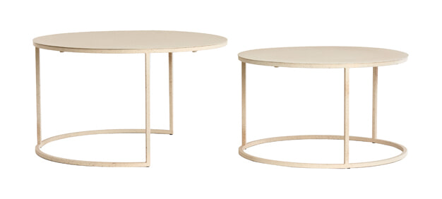 Light & Living Salontafel Sadar Set van 2 stuks - Zand/Bruin - Rond | Light & Living