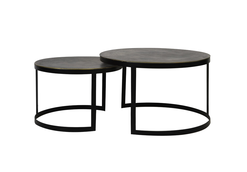 Light & Living Salontafel Trelo Set van 2 stuks - Antiek Brons - Rond | Light & Living