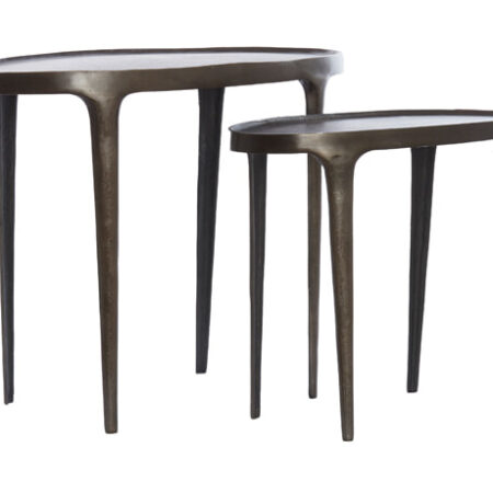 Light & Living Sidetable Arica Set van 2 stuks - Donkerbruin | Light & Living