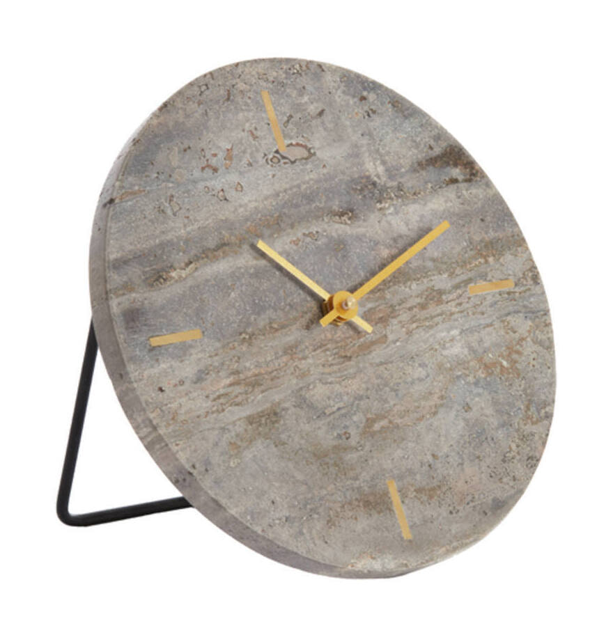 Light & Living Tafelklok Jenay Travertin