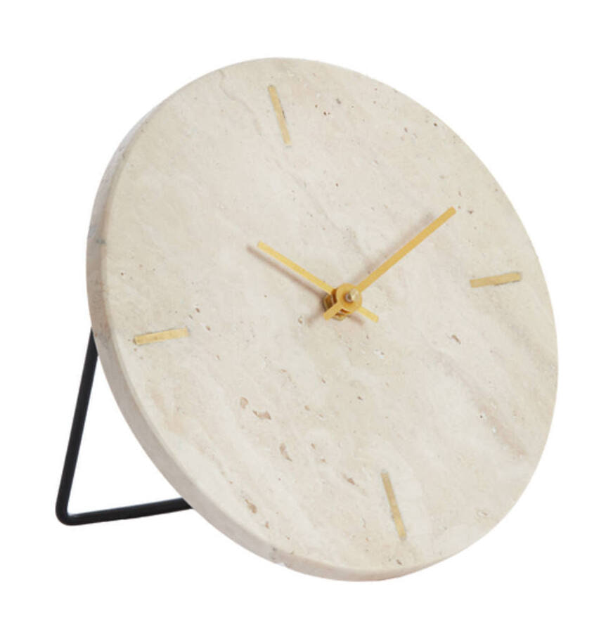 Light & Living Tafelklok Jenay Travertin