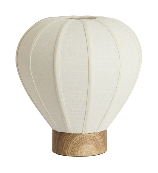 Light & Living Tafellamp Kyzo Linnen en houtlook