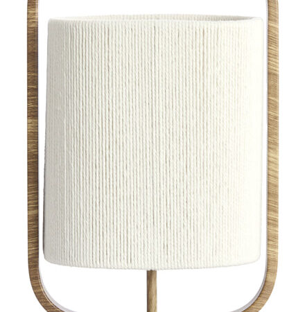 Light & Living Tafellamp Lecce Touw en naturel houtlook