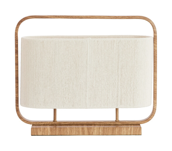 Light & Living Tafellamp Lecce Touw en naturel houtlook