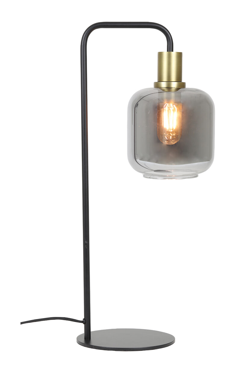 Light & Living Tafellamp Lekar - Antiek Brons/Smoke | Light & Living