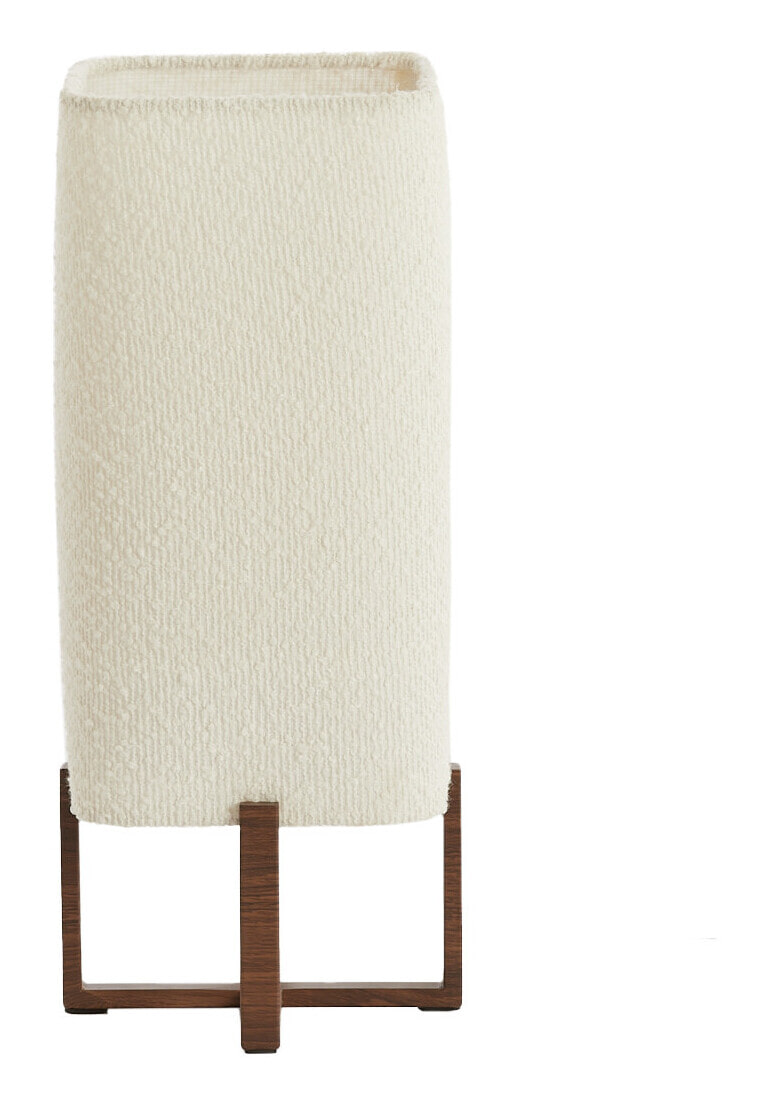 Light & Living Tafellamp Wyn Bouclé en houtlook