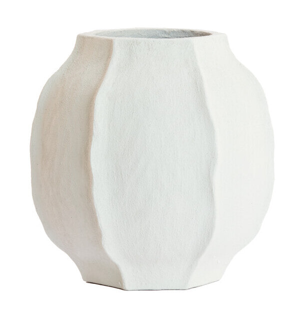 Light & Living Vaas Saphira 40cm - Mat Wit - Rond | Light & Living
