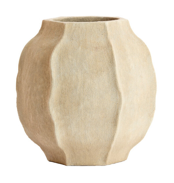 Light & Living Vaas Saphira 40cm - Zand - Rond | Light & Living