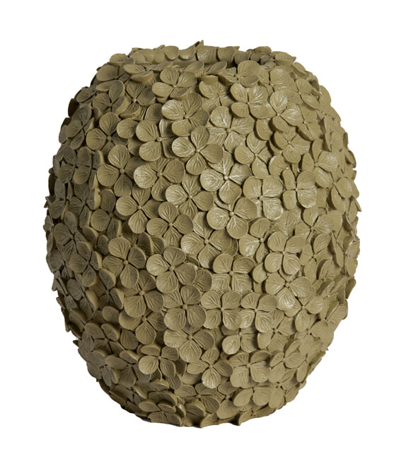 Light & Living Vaas Violeta 30cm - Olijfgroen/Taupe - Rond | Light & Living