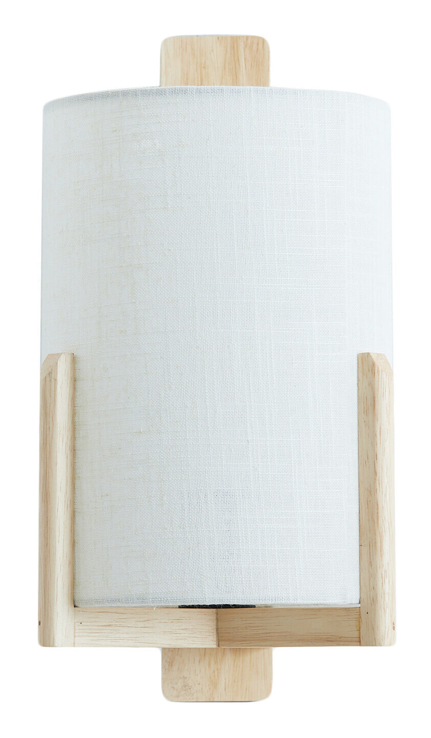 Light & Living Wandlamp Litto Linnen en hout - Naturel - Rond | Light & Living