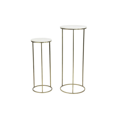 Light & Living Zuil Ricardo Set van 2 stuks - Wit - Rond | Light & Living