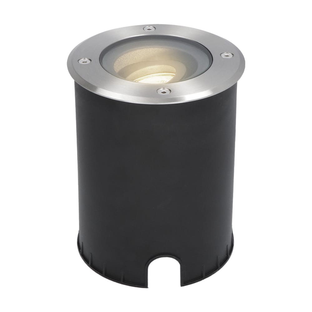 Lilly LED Grondspot buiten - Dimbaar - Kantelbaar - GU10 - Rond - 4000K neutraal wit - 4 Watt 345 Lumen - IK10 - RVS - IP67 waterdicht | HOFTRONIC