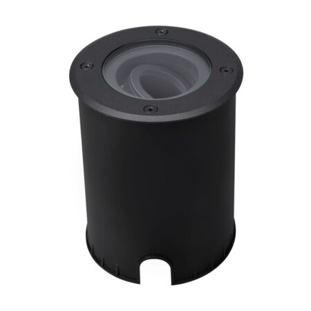 Lilly dimbare LED Grondspot - Kantelbaar - Overrijdbaar - Rond - RVS - excl. GU10 lamp - IP67 waterdicht - 3 jaar garantie - Zwart - Oprit - Tuinverlichting | HOFTRONIC