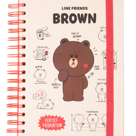 Line Friends hardcover bullet journal - Brown | LINE FRIENDS