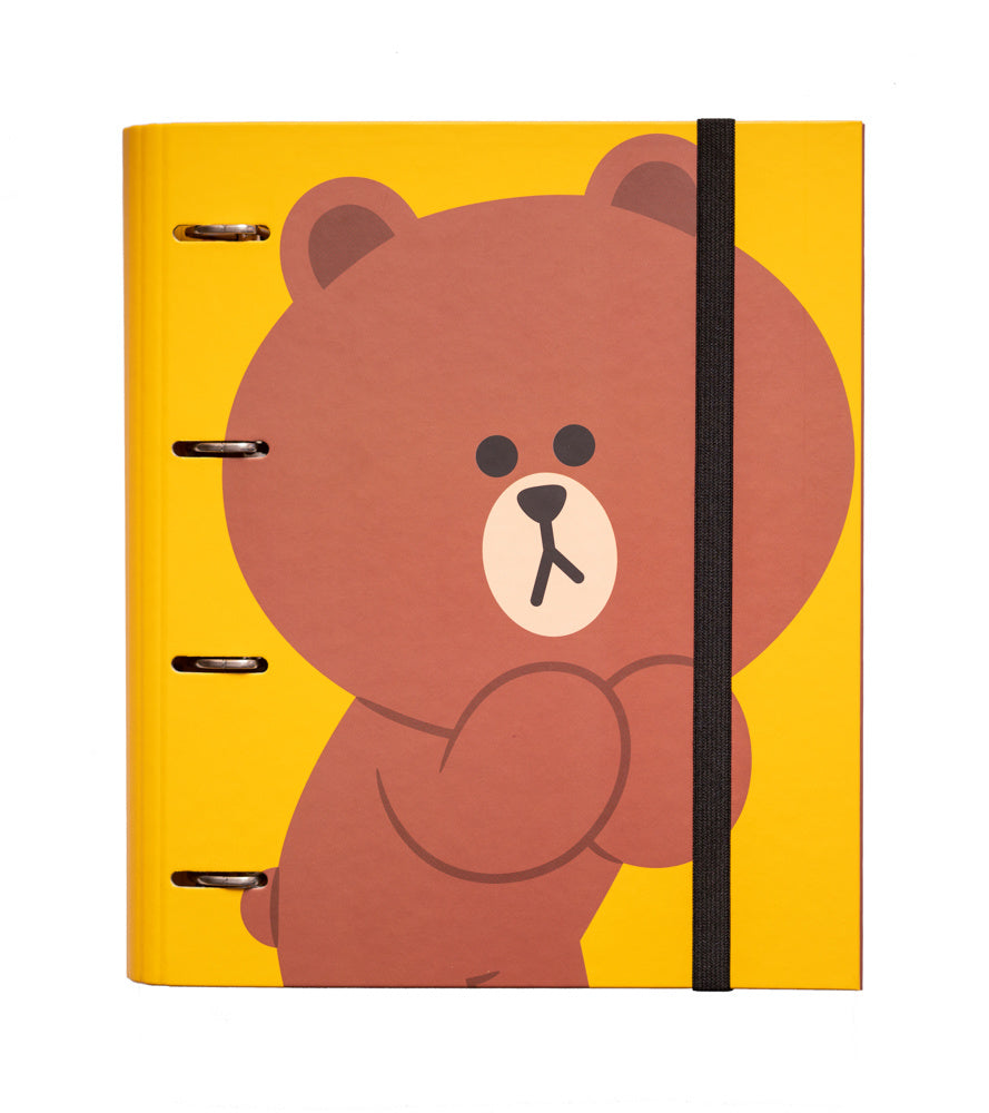 Line Friends ringband (4 rings) multomap - Brown | LINE FRIENDS