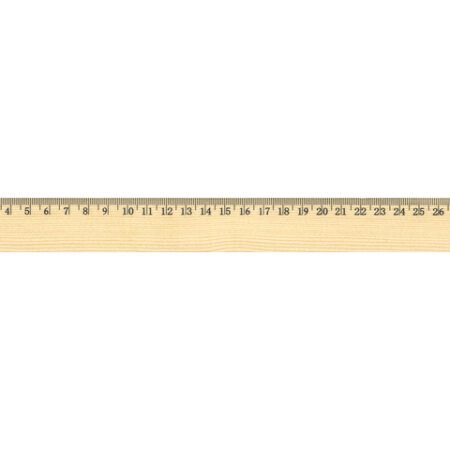 Liniaal 30cm hout met metaalinleg | Kangaro