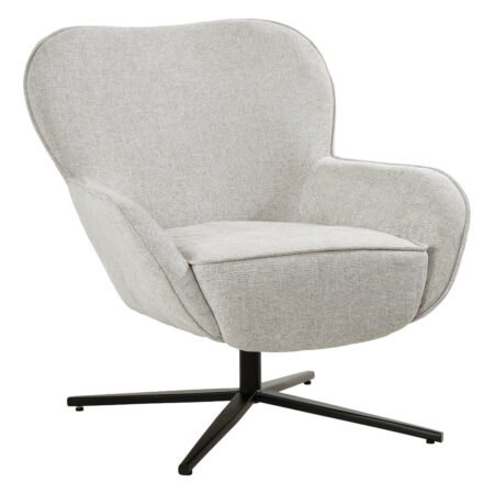 Livingfurn Draaifauteuil Sven Geweven stof - Toffee | Livingfurn
