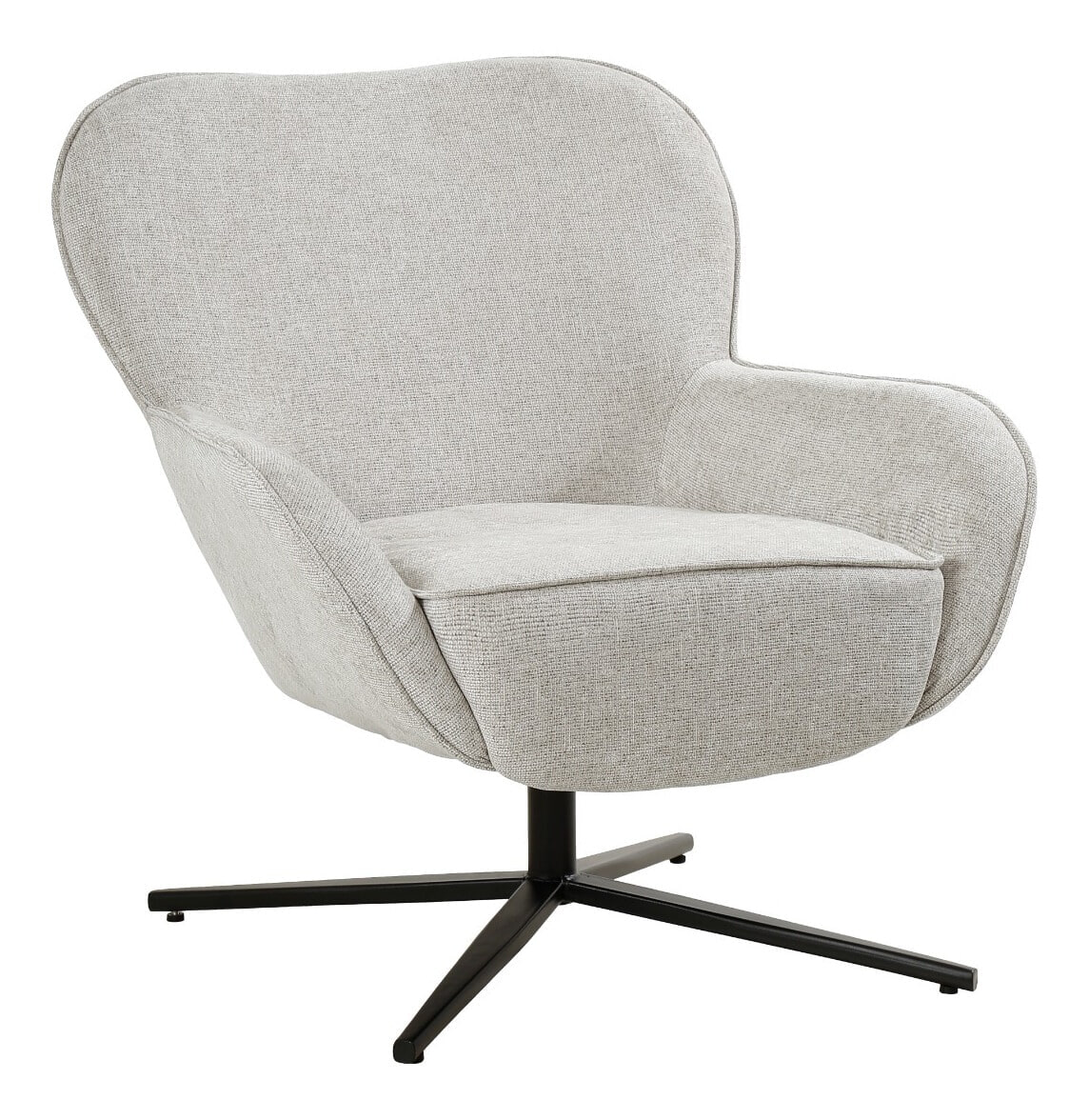 Livingfurn Draaifauteuil Sven Geweven stof - Toffee | Livingfurn