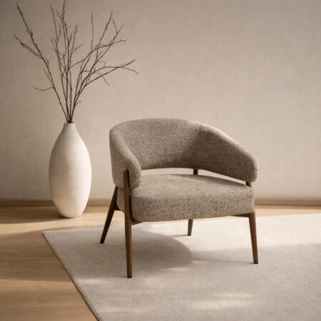 Livingfurn Fauteuil Dilan Hush Walnut - Beige | Livingfurn