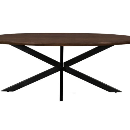 Livingfurn Ovale Eettafel Lifestyle Mangohout