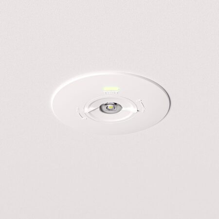 Locus - LED Inbouwspot Noodverlichting Wit - 2 Watt 300 Lumen - Verwisselbare Lens - IP20 voor binnen - 3 uur noodaccu (3300mAh) - 6500K daglicht wit - Autotest functie | HOFTRONIC