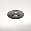 Locus - LED Inbouwspot Noodverlichting Zwart - 2 Watt 300 Lumen - Verwisselbare Lens - IP20 voor binnen - 3 uur noodaccu (3300mAh) - 6500K daglicht wit - Autotest functie | HOFTRONIC