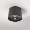 Locus - Noodverlichting opbouwspot zwart - 2 Watt 300 Lumen - 6000K daglicht wit - IP20 stofdicht - Met autotest functie | HOFTRONIC