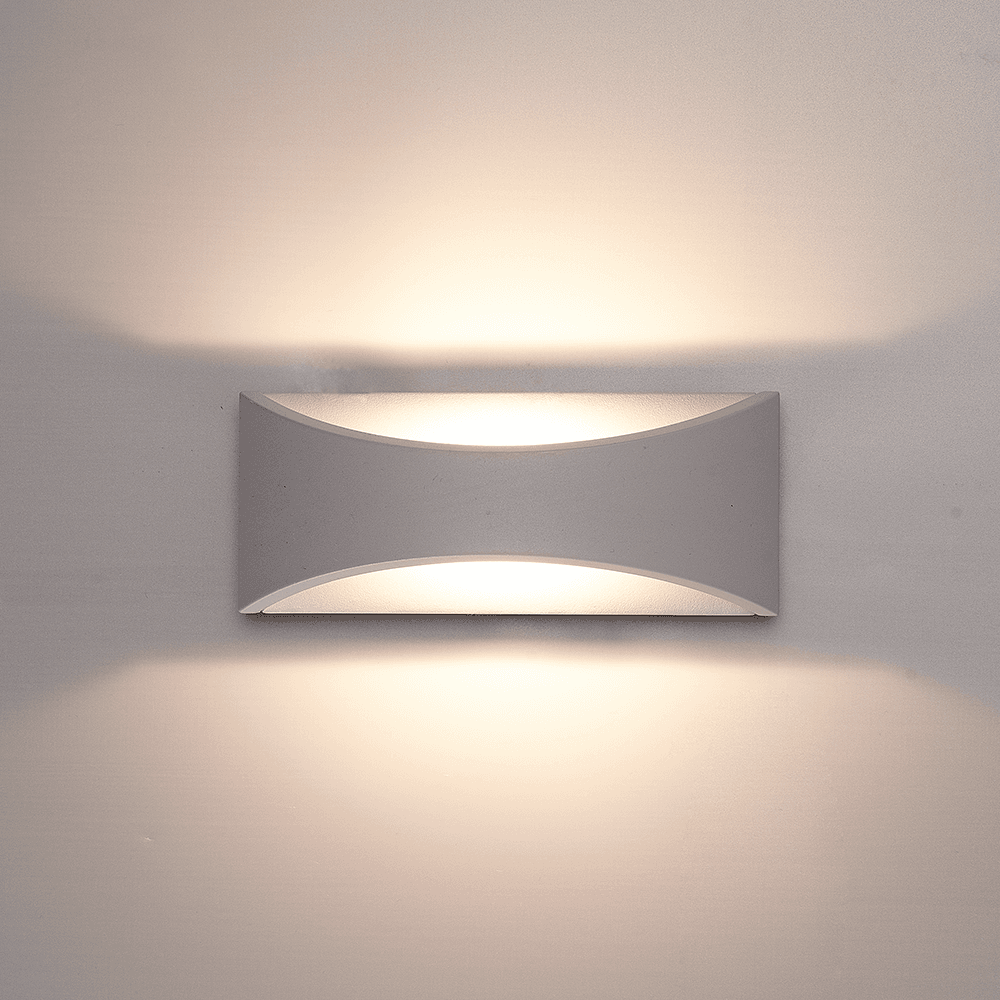 Lowa LED wandlamp - 3000K warm wit - 6 Watt 380 lumen - Up & down light - IP54 waterdicht voor binnen en buiten - Moderne muurlamp - Tweezijdig - Grijs - Modern | HOFTRONIC