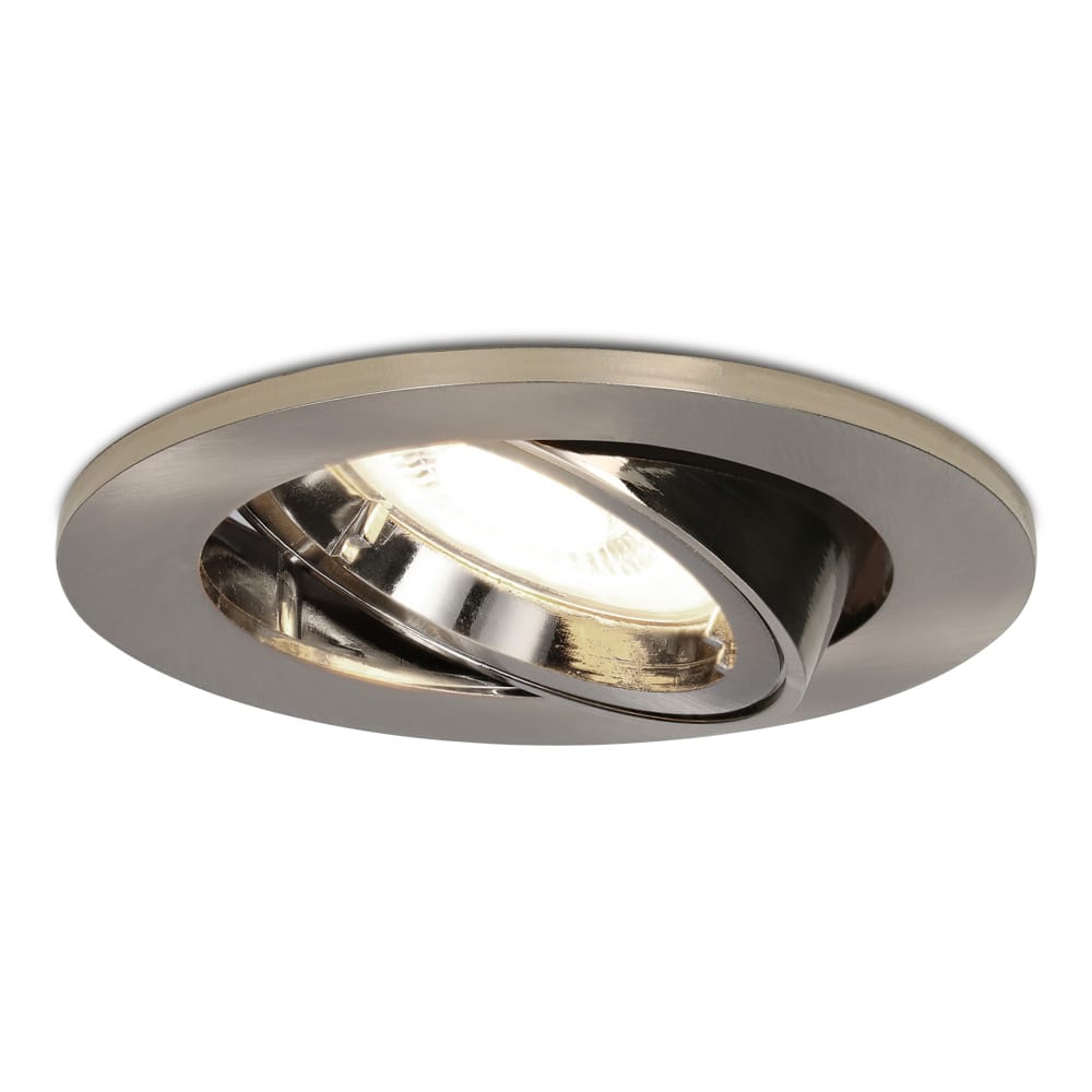 Lublin LED inbouwspot - 4 Watt 345 Lumen - 4000K Neutraal wit - GU10 - Dimbaar - Rond - Kantelbaar - IP20 Stofdicht - RVS | HOFTRONIC