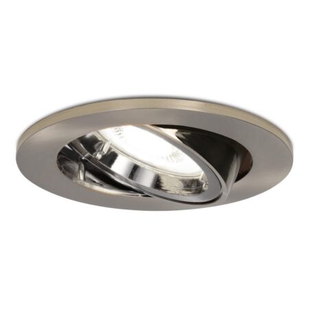 Lublin LED inbouwspot - 4 Watt 345 Lumen - 6500K Daglicht wit - GU10 - Dimbaar - Rond - Kantelbaar - IP20 Stofdicht - RVS | HOFTRONIC