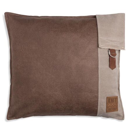 Luc kussen 50x50 taupe | Knit Factory