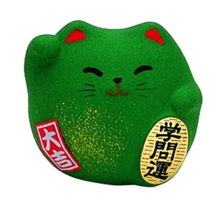 Lucky Cat Figuur - Groene Gelukskat 5.5cm | Tokyo Design Studio